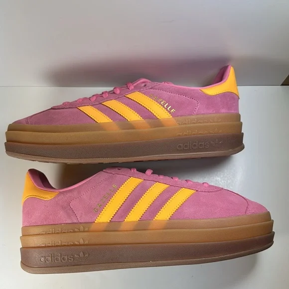 Adidas Gazelle Bold Bliss Pink Spark Women's Size 9.5 Suede Leather Sneakers - Picture 7 of 12